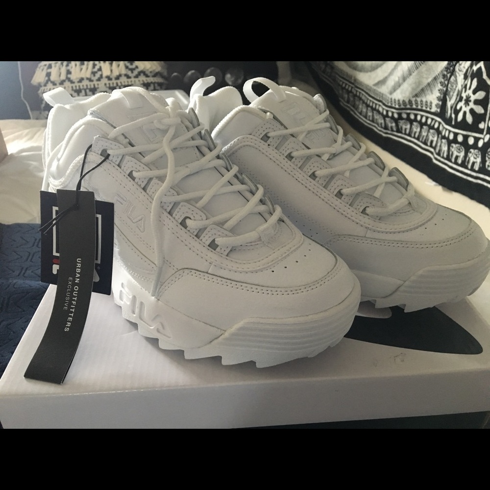 Fila Disrupto II Premium white mono sneakers